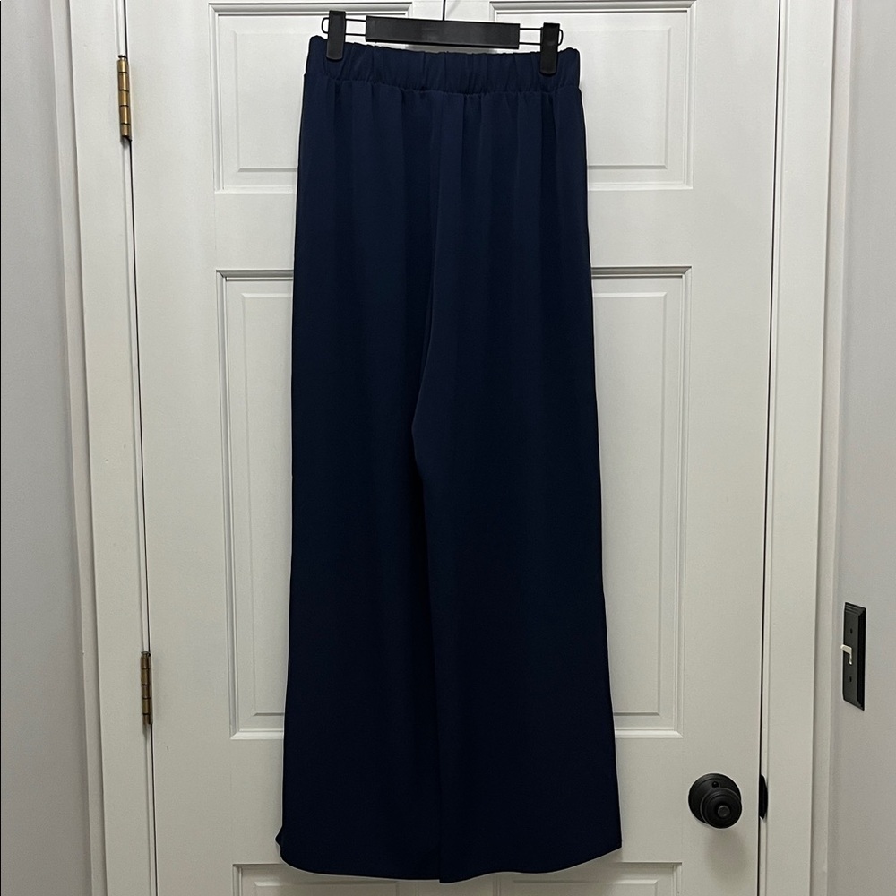 MELLODAY Deep Blue Sleeveless Tank Top & Wide Leg Trouser Pants Set - Size Small - Picture 10 of 16